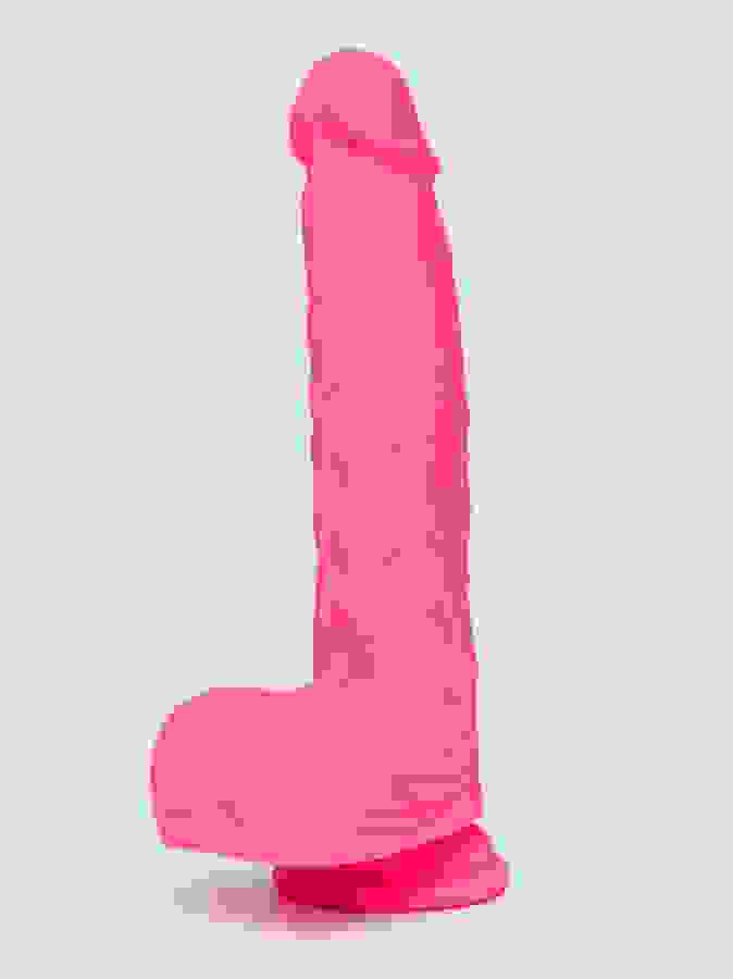 Rechargeable Rumbling & Thrusting Silicone Dildo Vibrator, Pink, hi-res